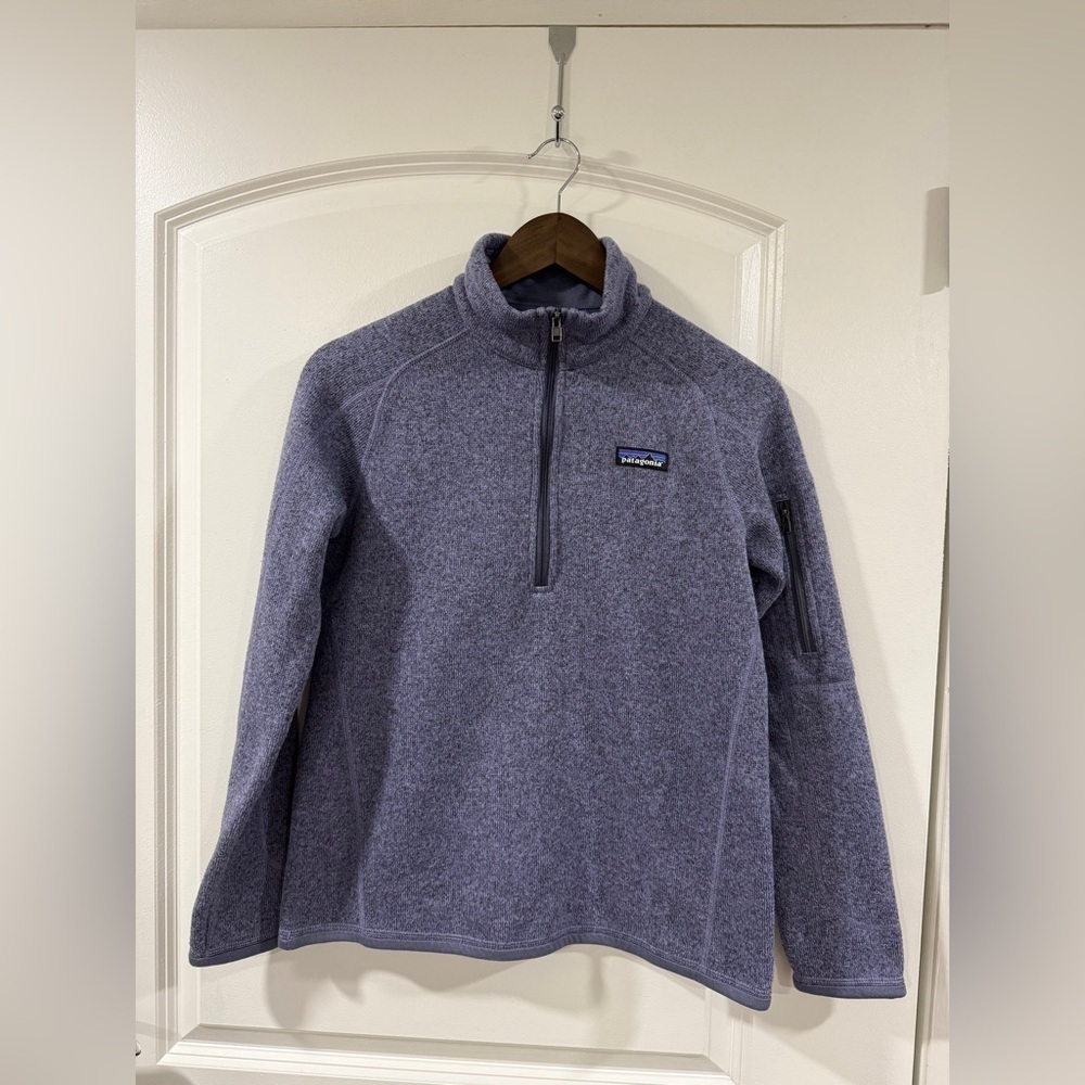 Patagonia Better Sweater 1/4 Zip Pullover Women’ Small Lupine Purple Blue Fleece - Picture 3 of 11
